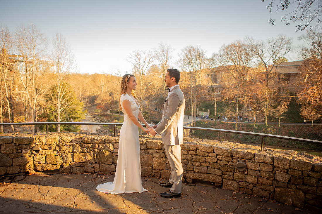 Wedding at Falls Park | Asheville Elopement Photographer