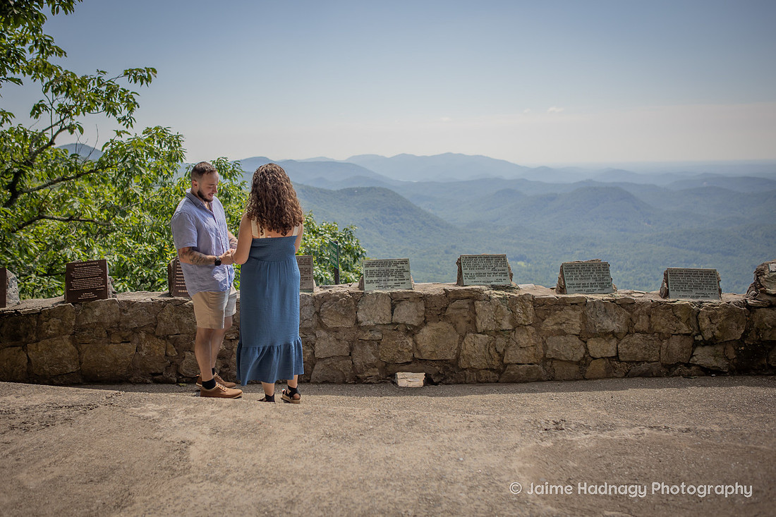 Proposal at Pretty Place in the Mountains of Cleveland SC