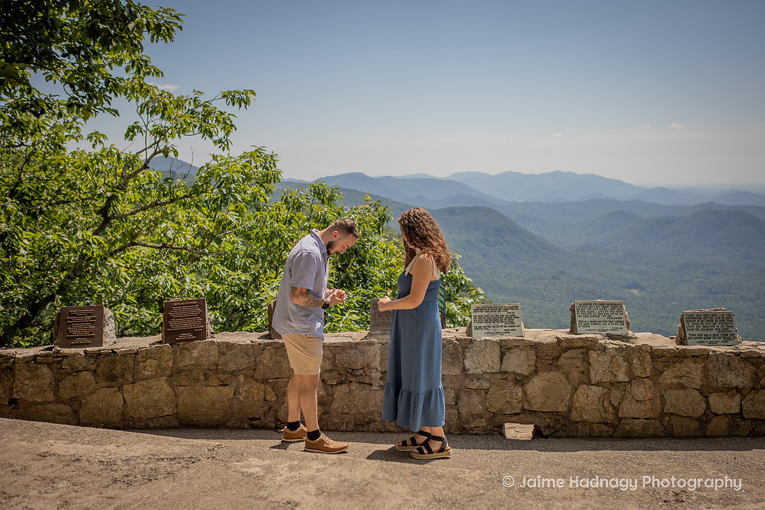 Proposal at Pretty Place in the Mountains of Cleveland SC
