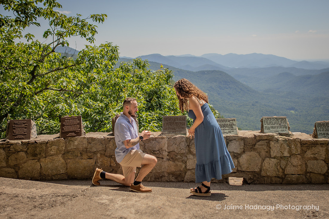Proposal at Pretty Place in the Mountains of Cleveland SC
