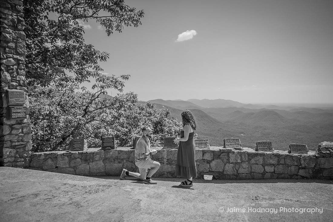 Proposal at Pretty Place in the Mountains of Cleveland SC