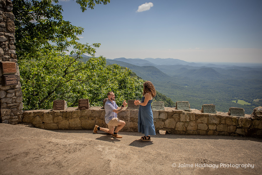 Proposal at Pretty Place in the Mountains of Cleveland SC