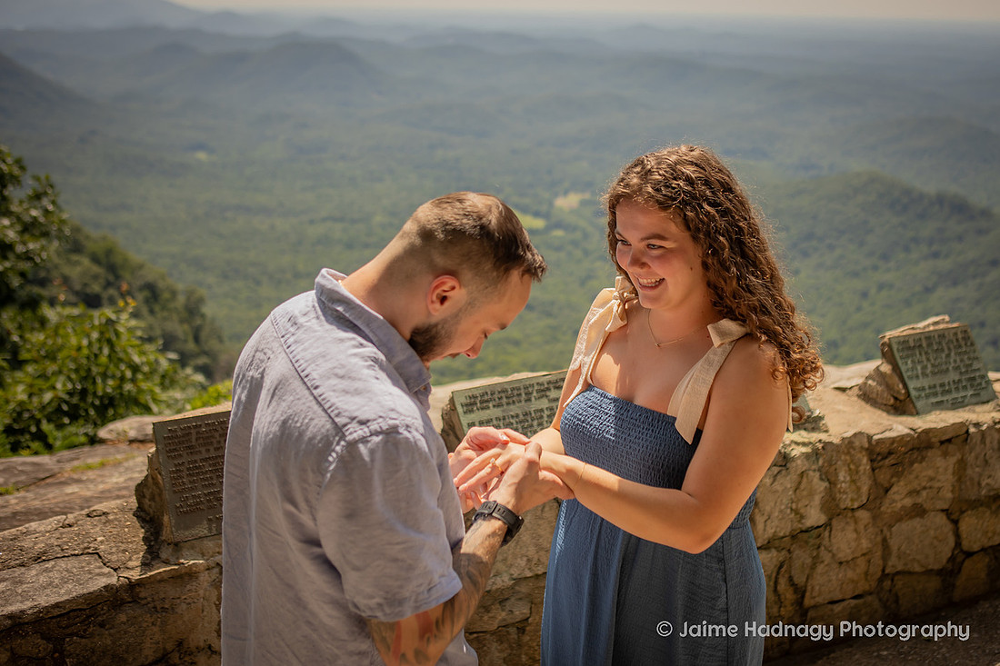 Getting engaged at Pretty Place Fred Simms Chapel | Asheville Proposal Photographer