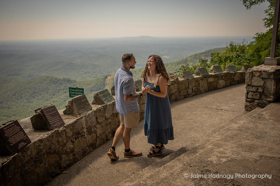 Getting engaged at Pretty Place Fred Simms Chapel | Asheville Proposal Photographer