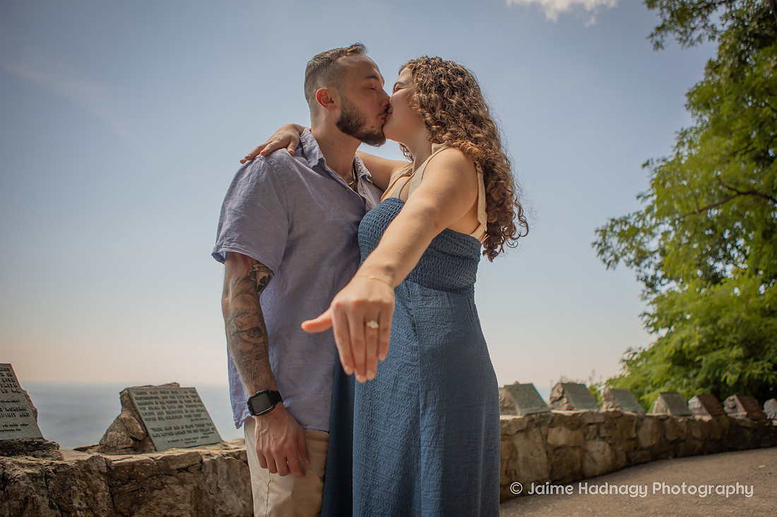 Getting engaged at Pretty Place Fred Simms Chapel | Asheville Proposal Photographer