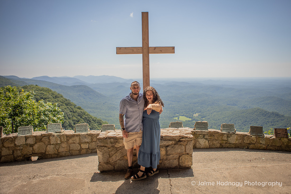 Getting engaged at Pretty Place Fred Simms Chapel | Asheville Proposal Photographer
