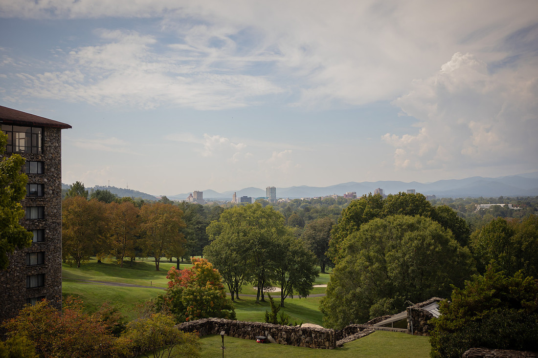 View of Asheville NC from the Omni Grove Park Inn