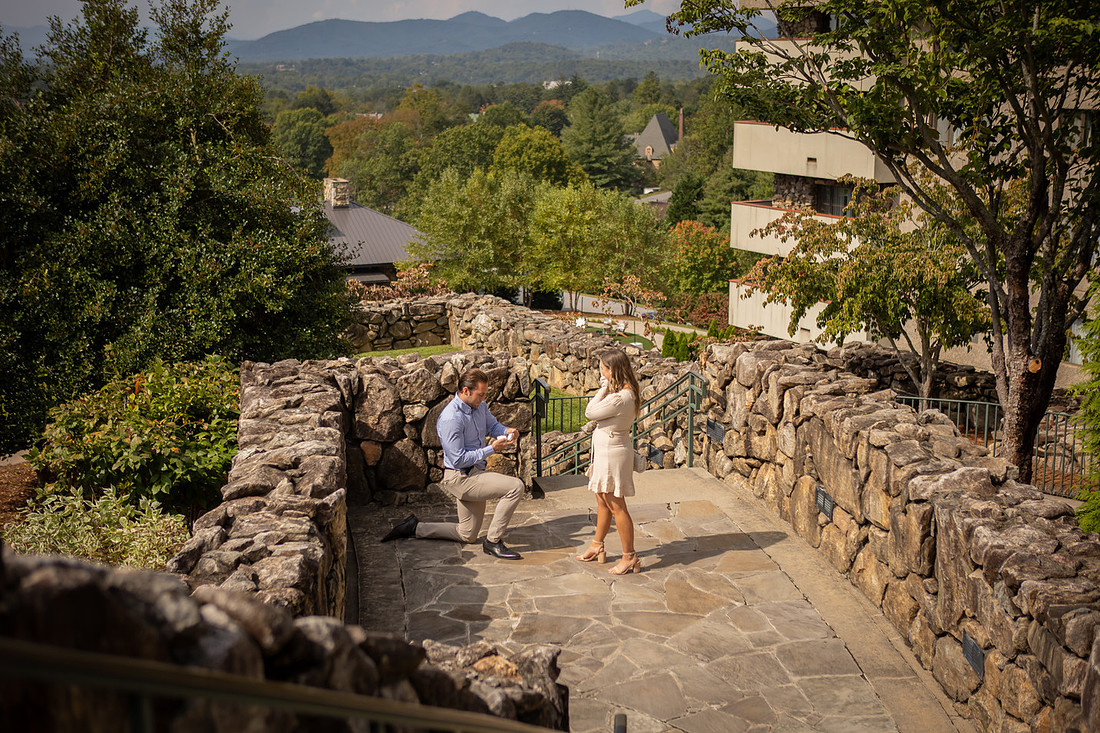 Omni Grove Park Inn Surprise Proposal | Asheville Engagement Photographer