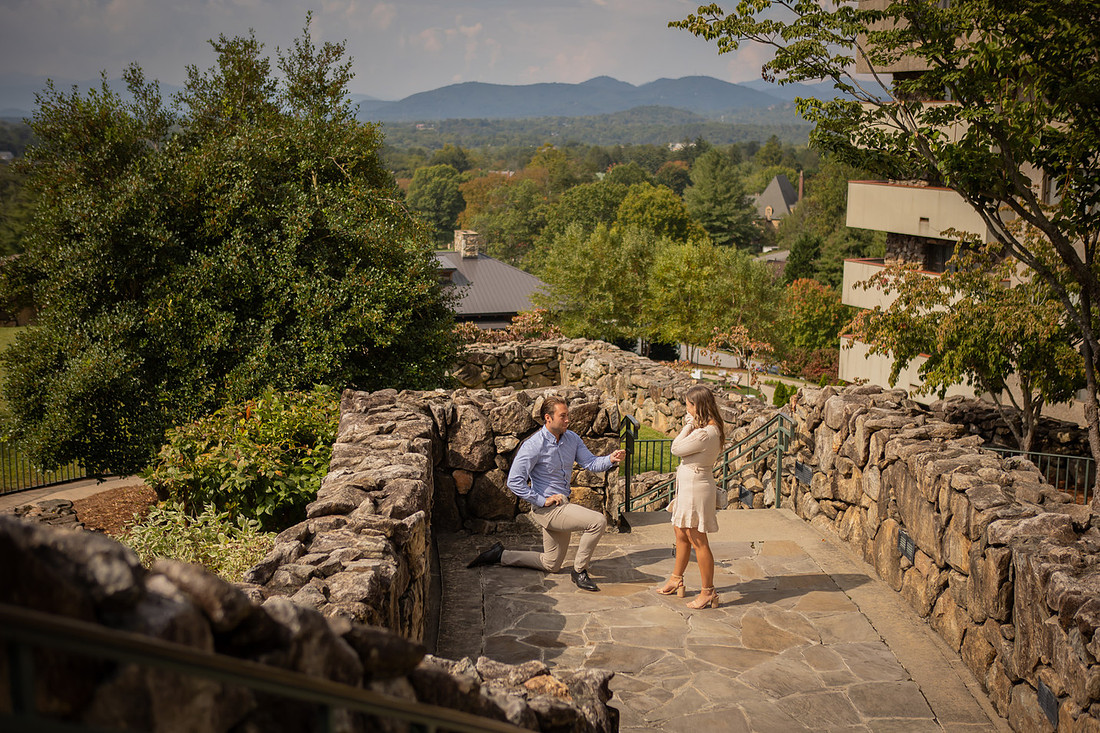 Omni Grove Park Inn Surprise Proposal | Asheville Engagement Photographer