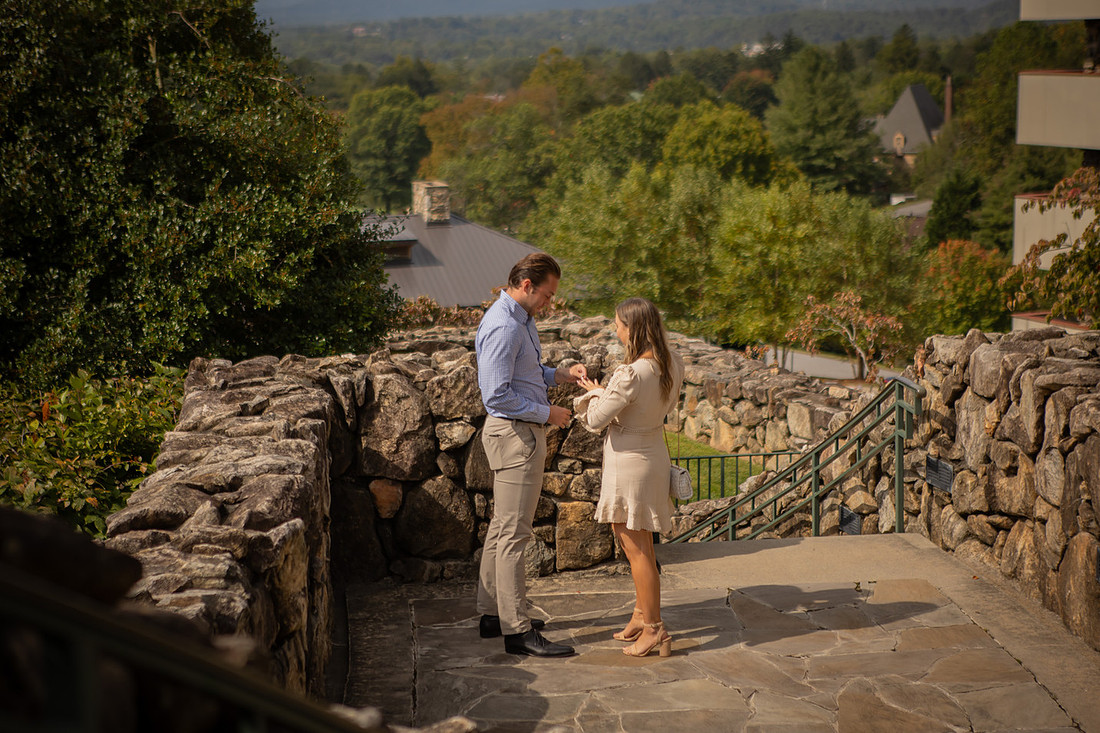 Omni Grove Park Inn Surprise Proposal | Asheville Engagement Photographer