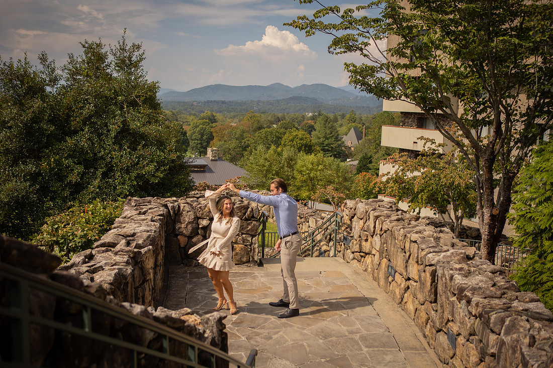 Engagement Photography at Omni Grove Park Inn | Asheville Proposal Photographer