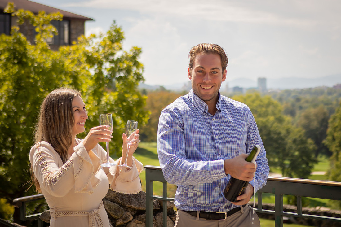 Engagement Photography at Omni Grove Park Inn | Asheville Proposal Photographer