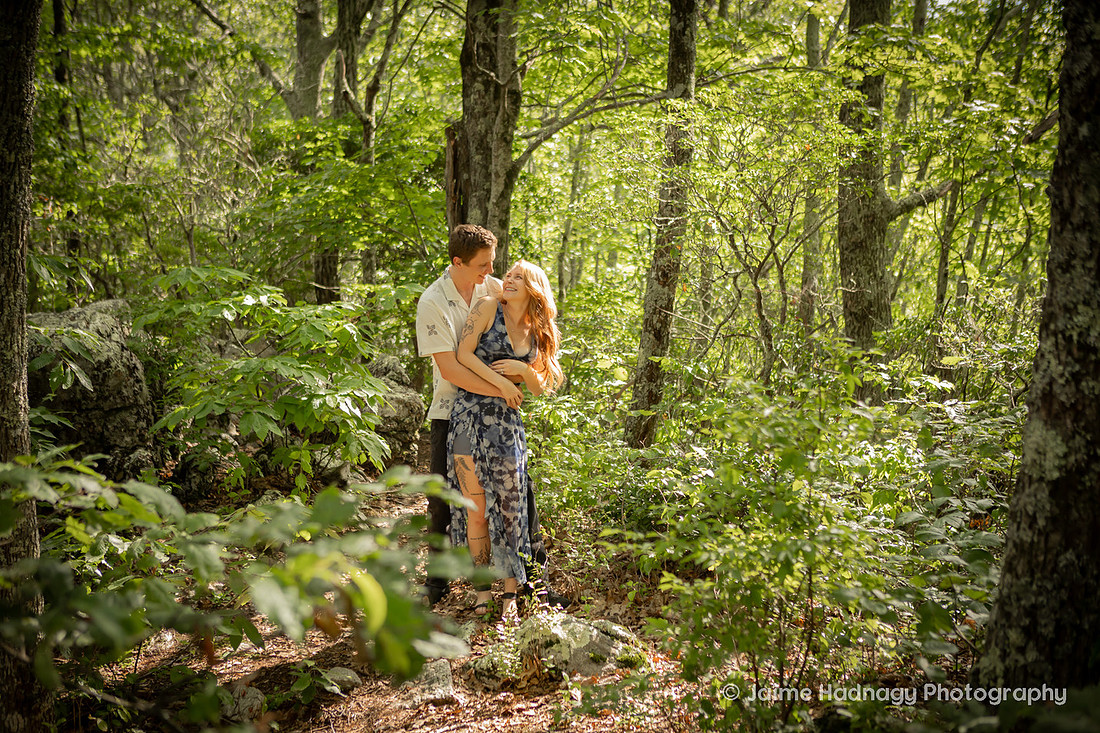 Romantic Playful Engagemnt Photos in Nature | Asheville Photographer