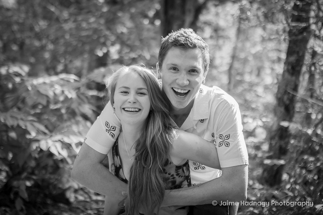 Romantic Playful Engagemnt Photos in Nature | Asheville Photographer