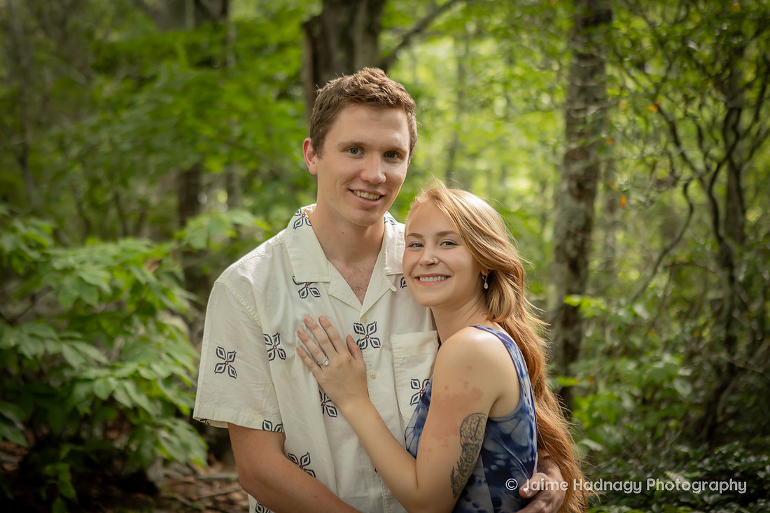 Romantic Playful Engagemnt Photos in Nature | Asheville Photographer