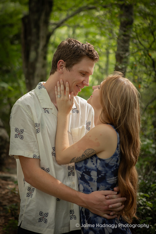 Romantic Playful Engagemnt Photos in Nature | Asheville Photographer
