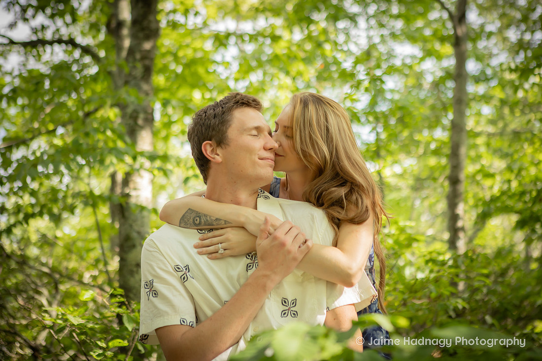Romantic Playful Engagemnt Photos in Nature | Asheville Photographer