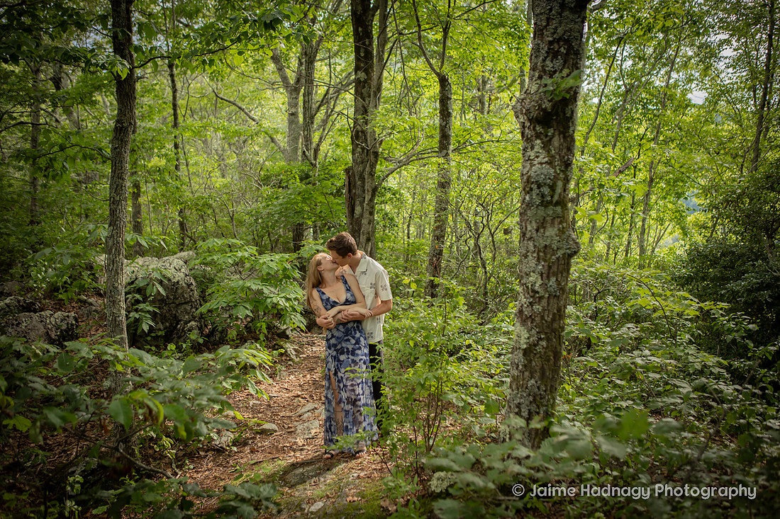Romantic Playful Engagemnt Photos in Nature | Asheville Photographer