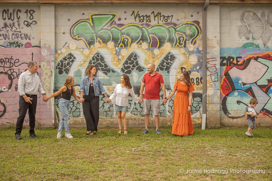 Asheville Urban Family Photos with Graffiti 