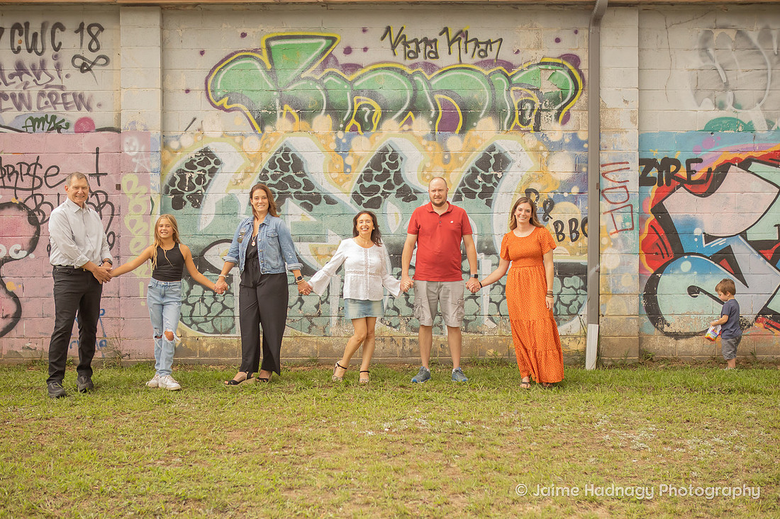Asheville Urban Family Photos with Graffiti 