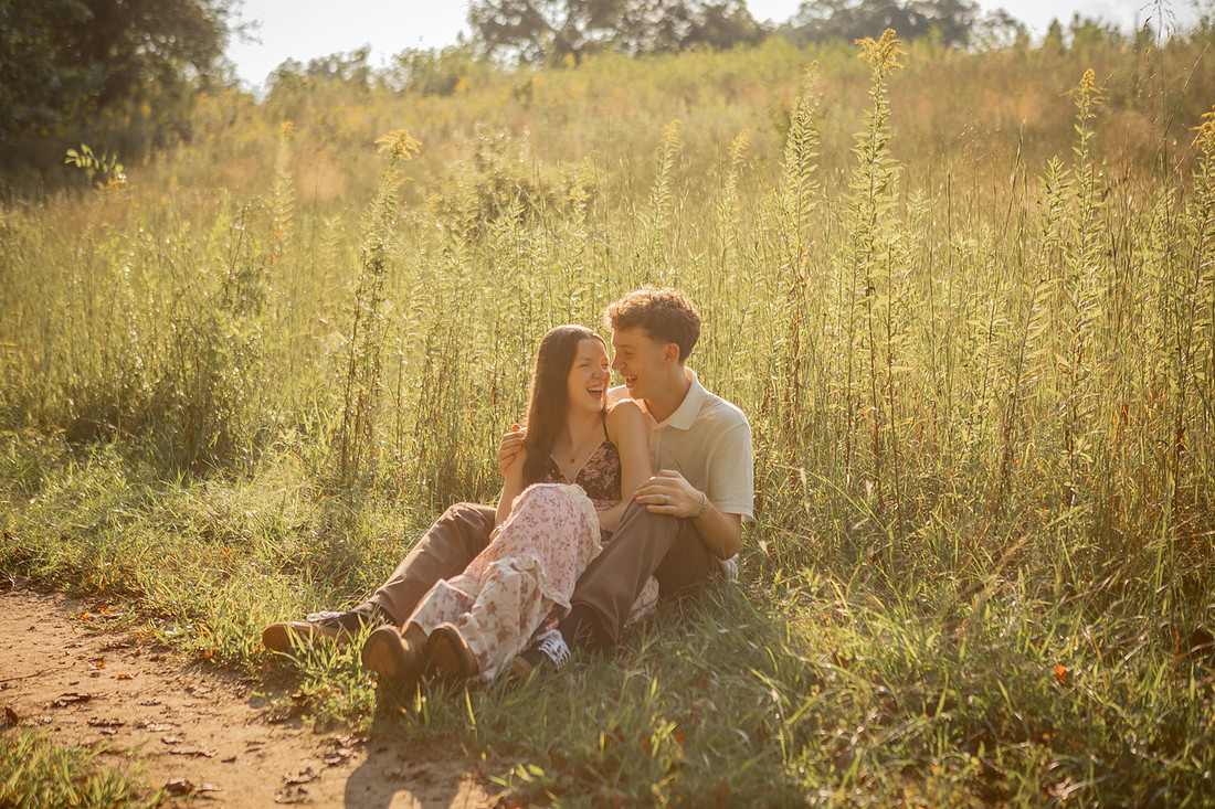 Couples Anniversary Photos in a Field