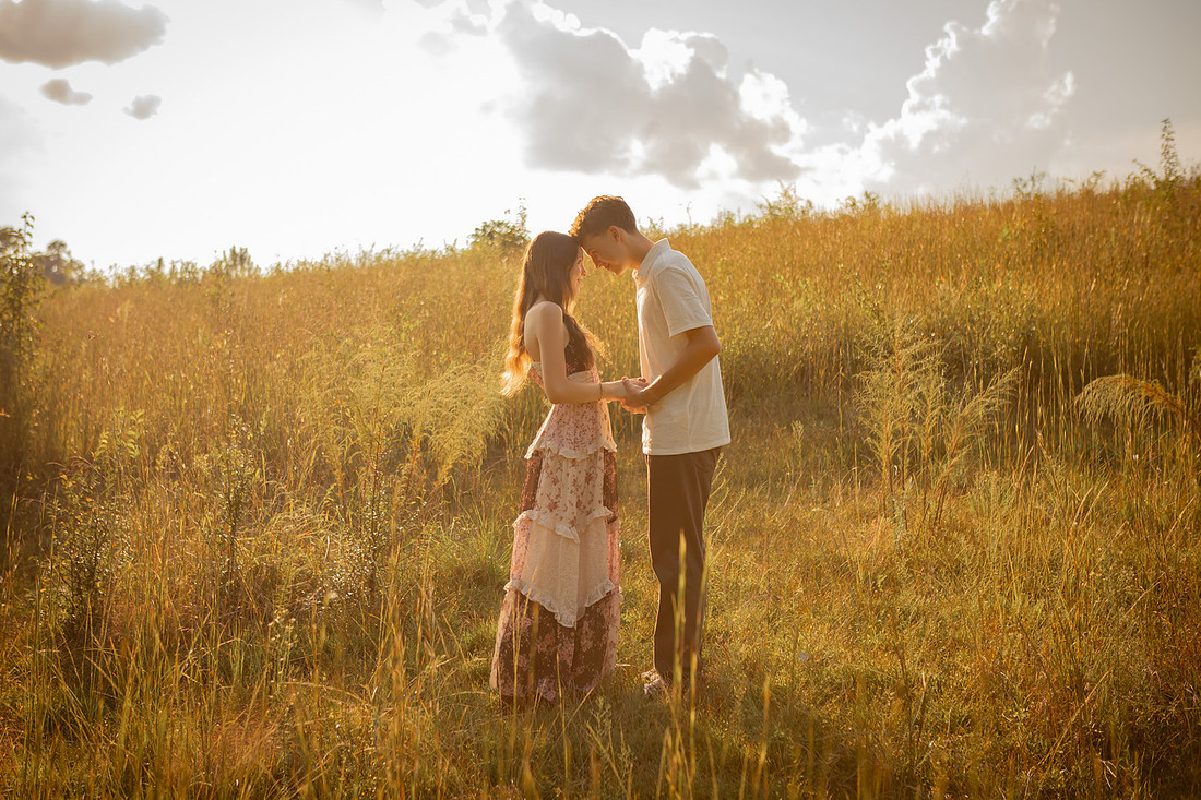 Couples Anniversary Photos in a Field