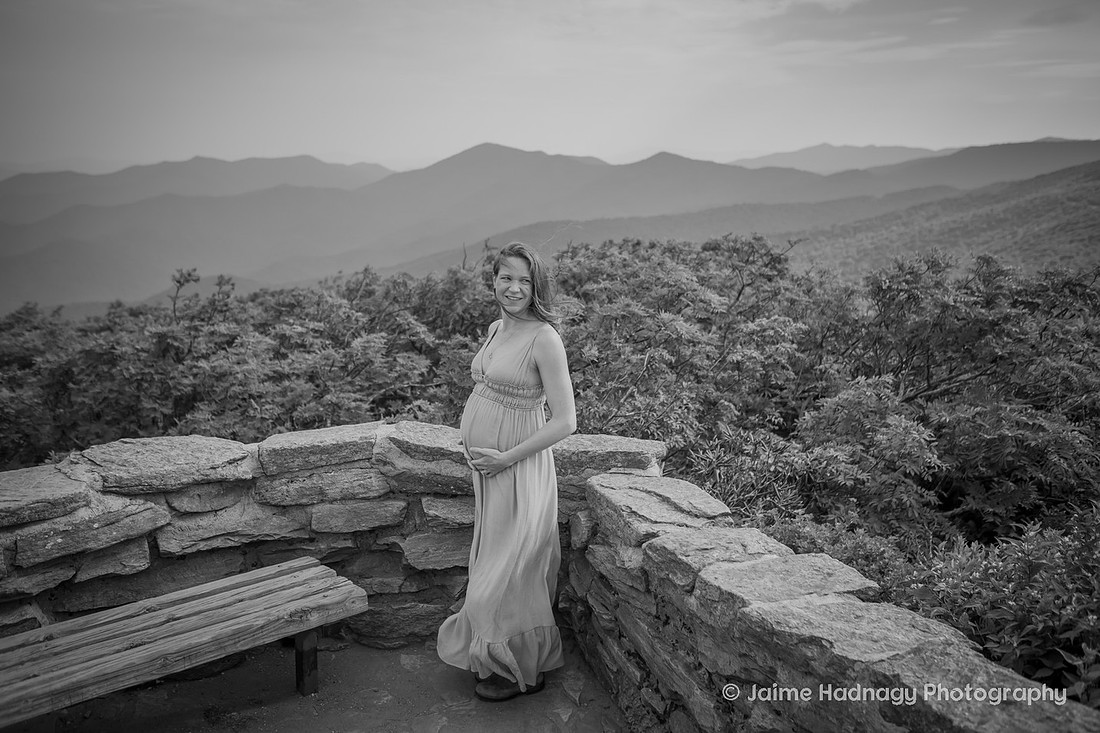 Asheville Maternity Photographer Adventurous Nature Photoshoot