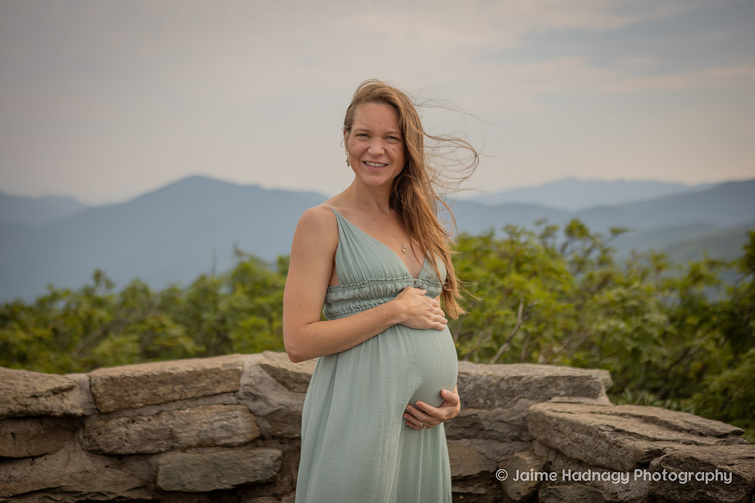 Asheville Maternity Photographer Adventurous Nature Photoshoot
