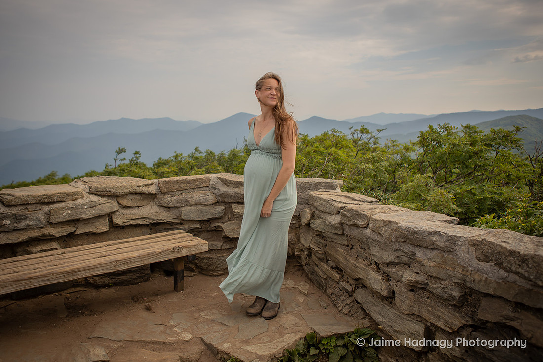 Asheville Maternity Photographer Adventurous Nature Photoshoot