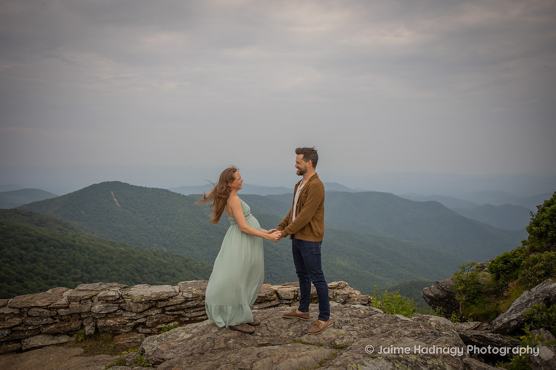 Asheville Maternity Photographer Adventurous Nature Photoshoot