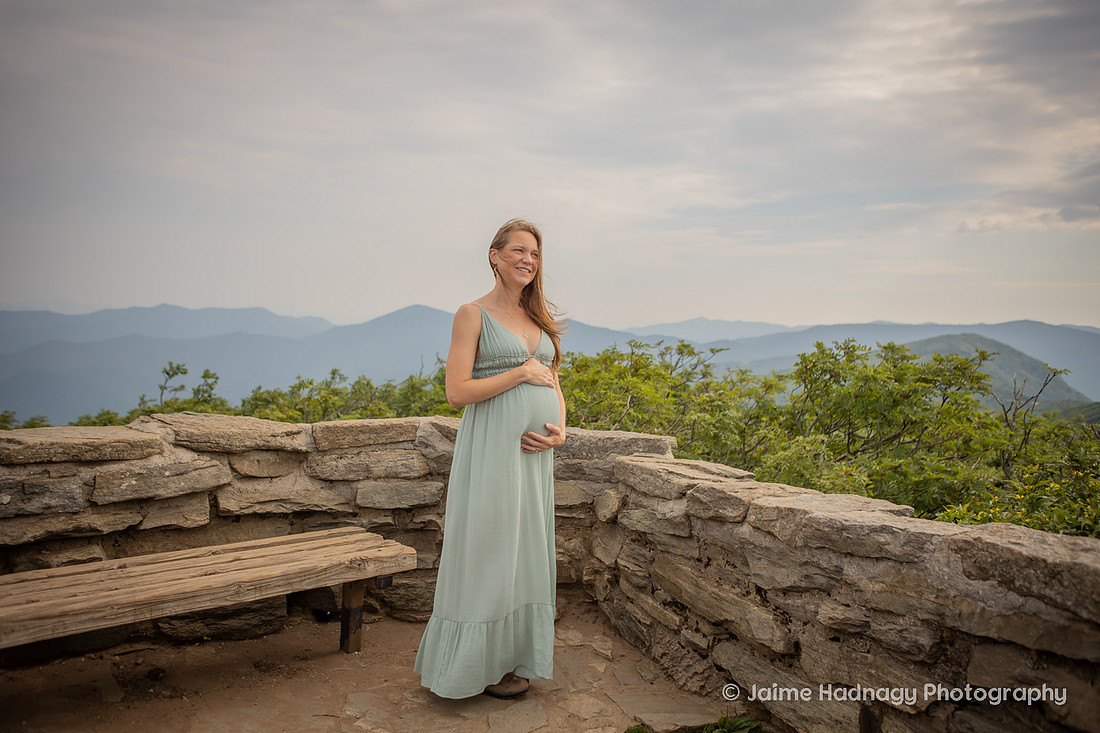 Asheville Maternity Photographer Adventurous Nature Photoshoot