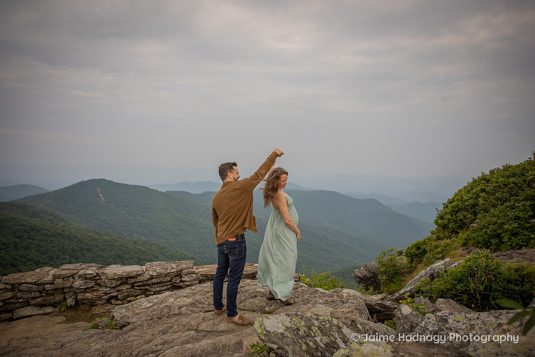 Asheville Maternity Photographer Adventurous Nature Photoshoot