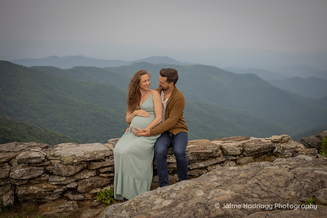 Asheville Maternity Photographer Adventurous Nature Photoshoot