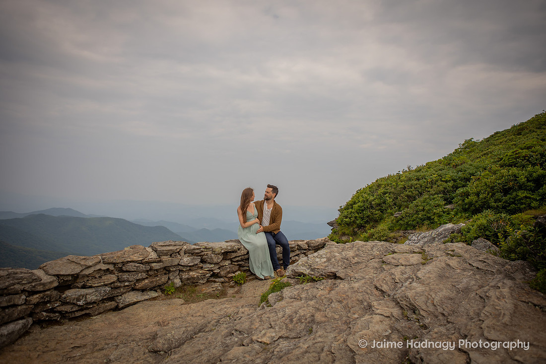 Asheville Maternity Photographer Adventurous Nature Photoshoot