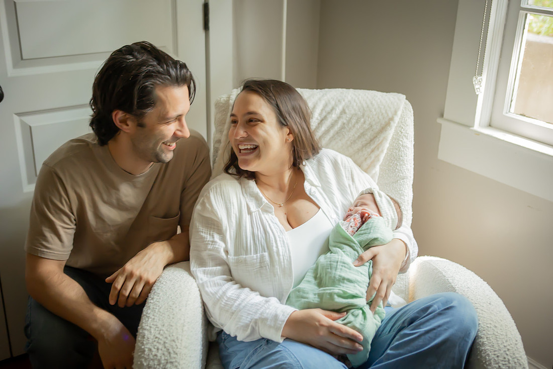 Newborn Baby Family Photos at Home in Asheville