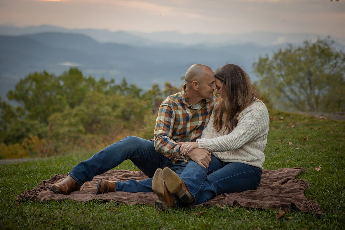 Sunset Engagement Photos in the Mountains