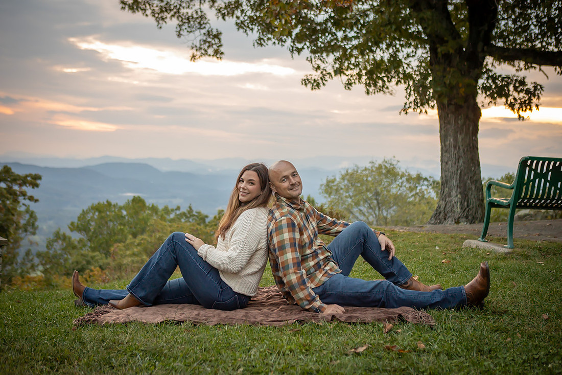 Sunset Engagement Photos in the Mountains