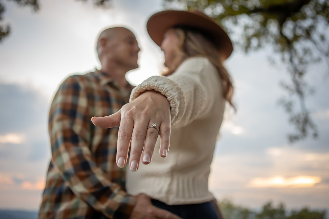 Sunset Engagement Photos in the Mountains
