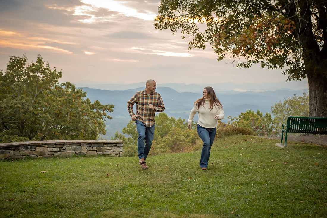 Sunset Engagement Photos in the Mountains