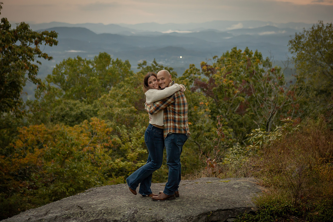 Sunset Engagement Photos in the Mountains