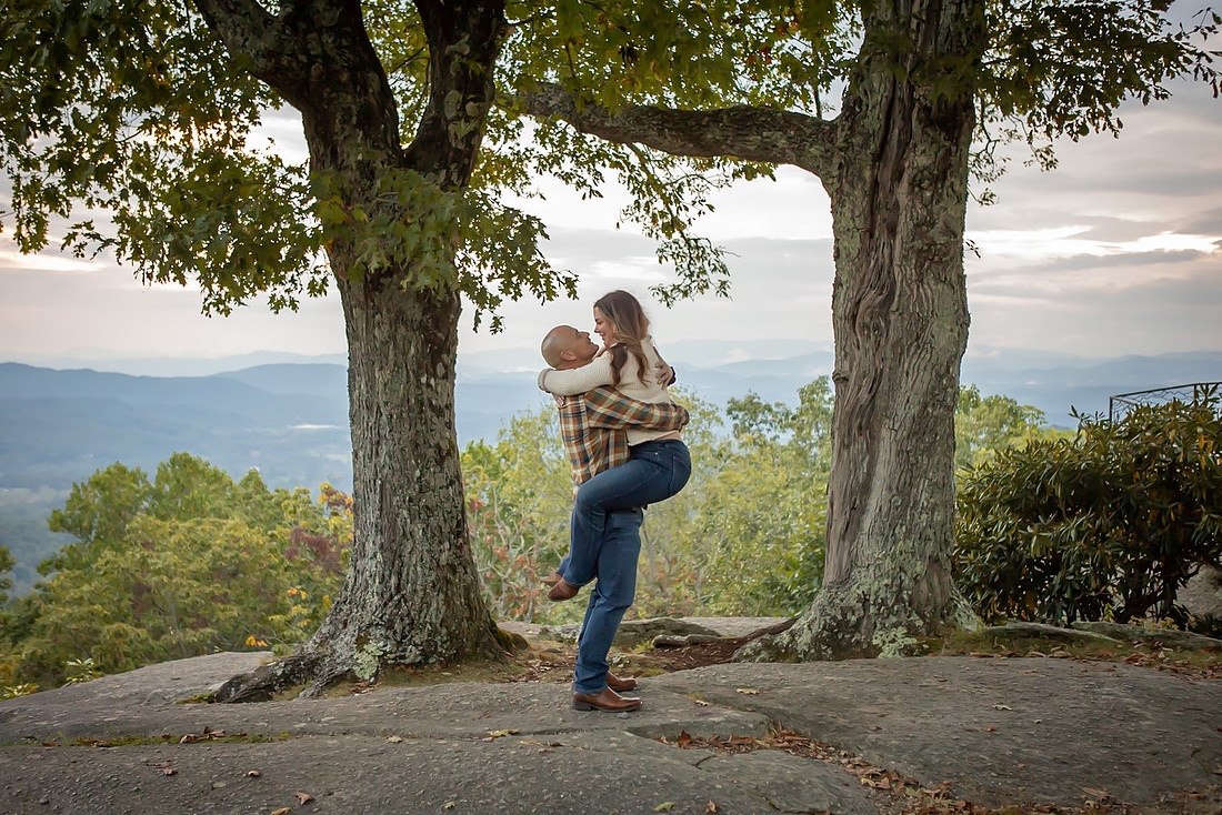 Sunset Engagement Photos in the Mountains