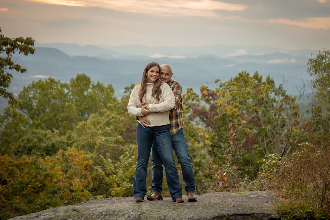 Sunset Engagement Photos in the Mountains