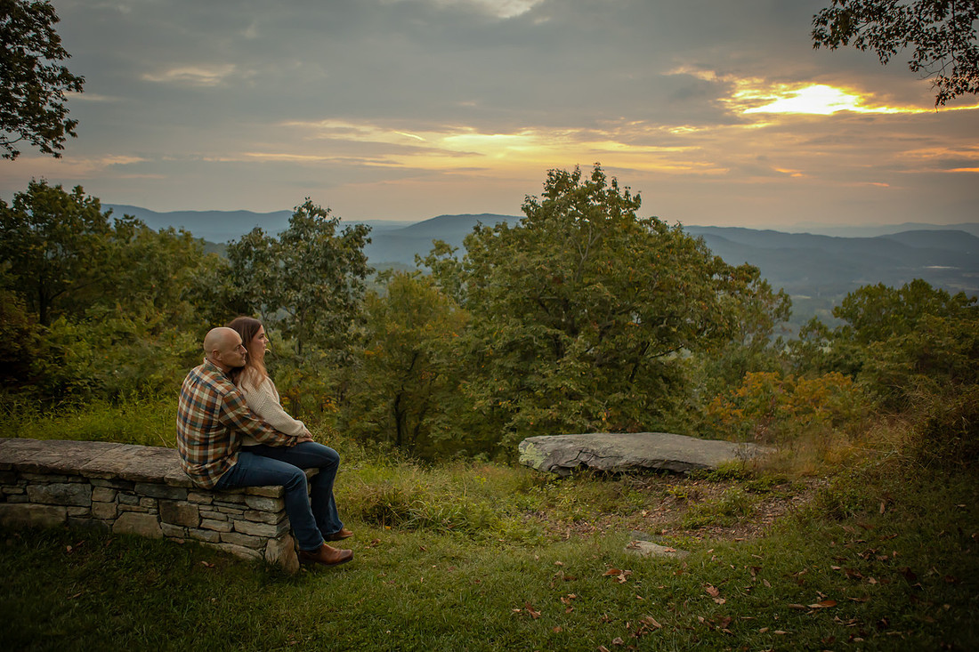 Sunset Engagement Photos in the Mountains
