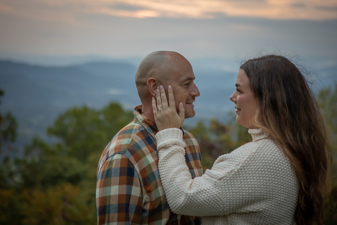 Sunset Engagement Photos in the Mountains