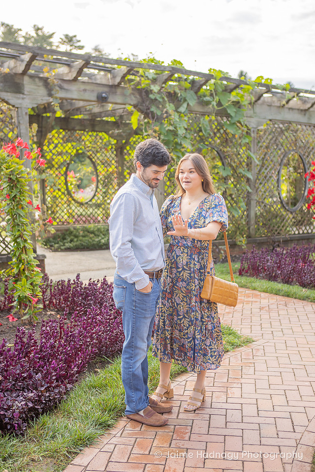 Marriage Proposal Photos in Walled Gardens at Biltmore Estate | Asheville Engagement Photographer