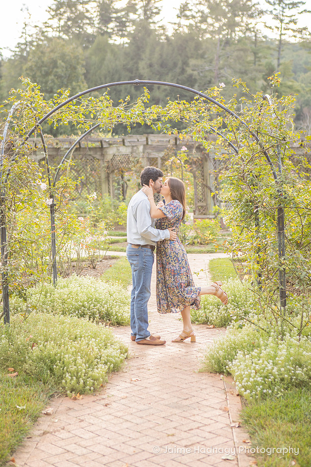 Marriage Proposal Photos in Walled Gardens at Biltmore Estate | Asheville Engagement Photographer