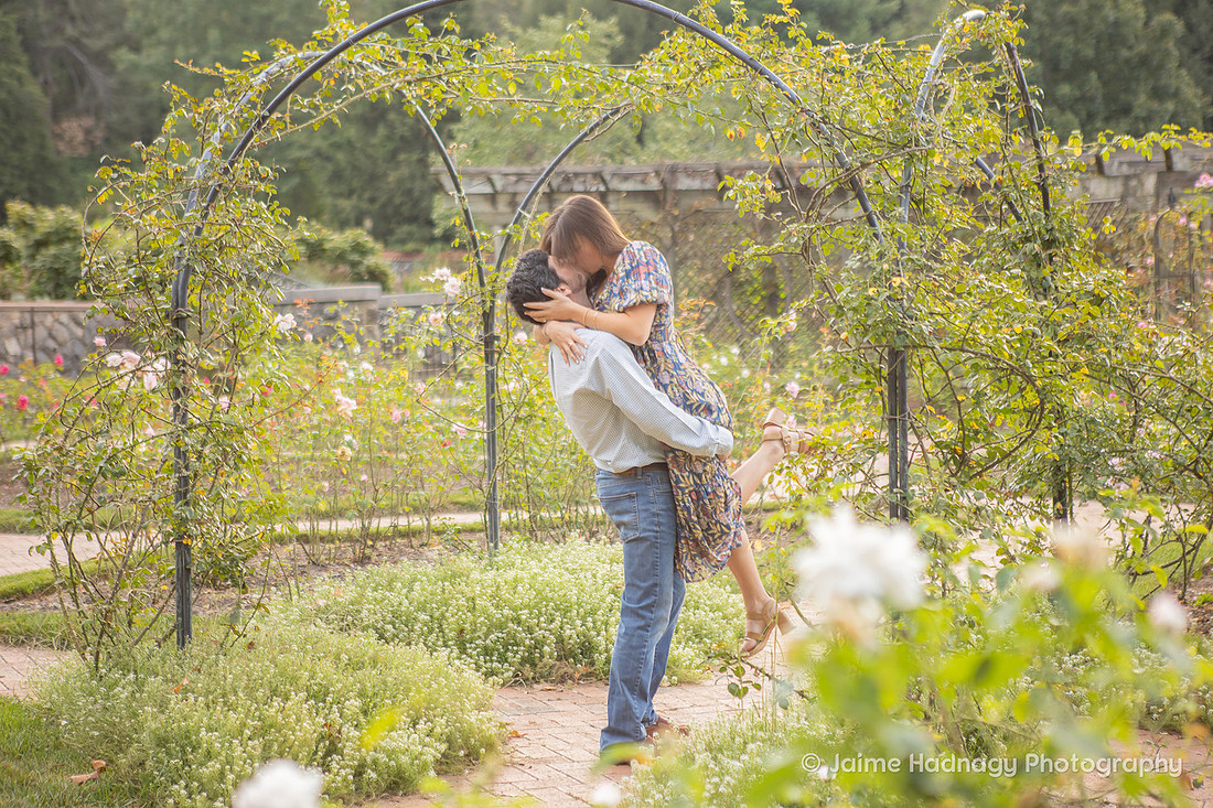 Marriage Proposal Photos in Walled Gardens at Biltmore Estate | Asheville Engagement Photographer