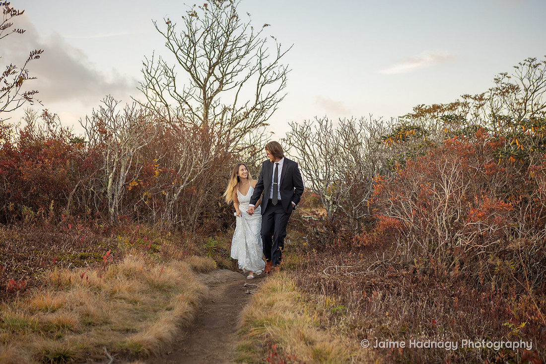 Elopement Photos on The Blue Ridge Parkway | Asheville Wedding Photographer