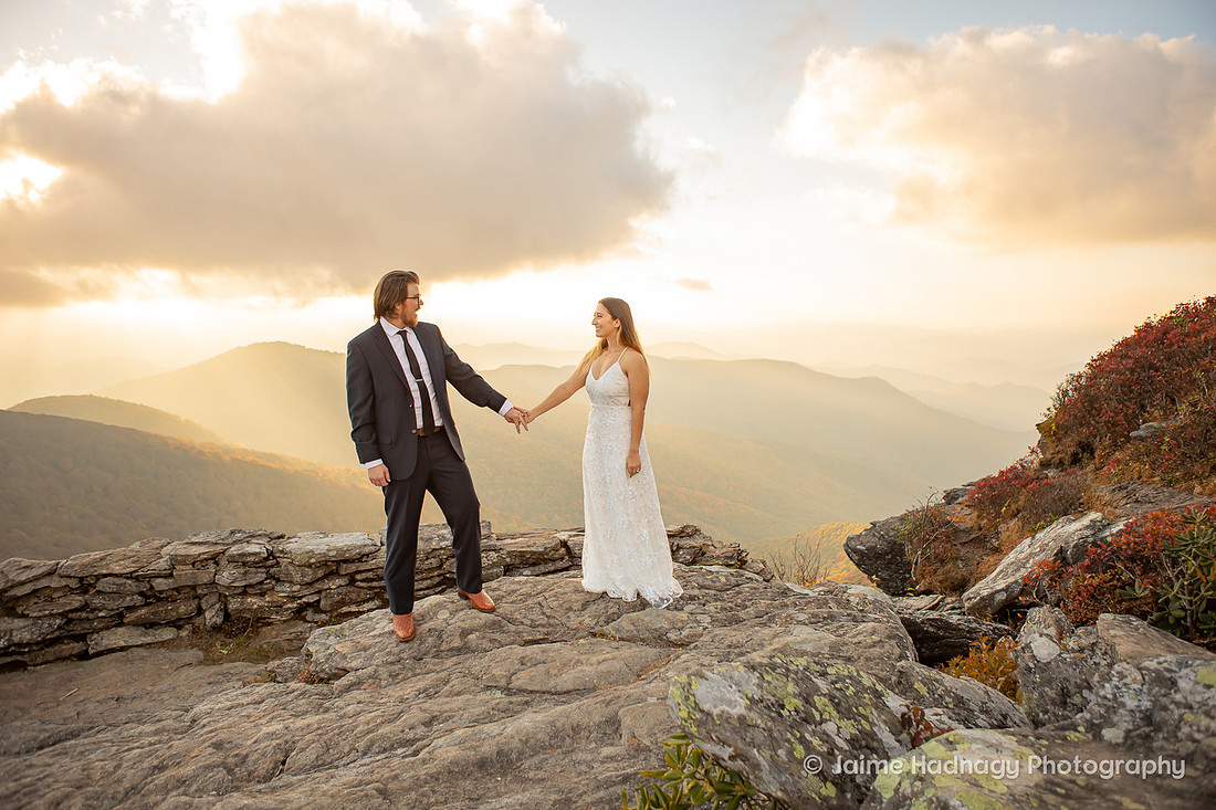 Elopement Photos on The Blue Ridge Parkway | Asheville Wedding Photographer