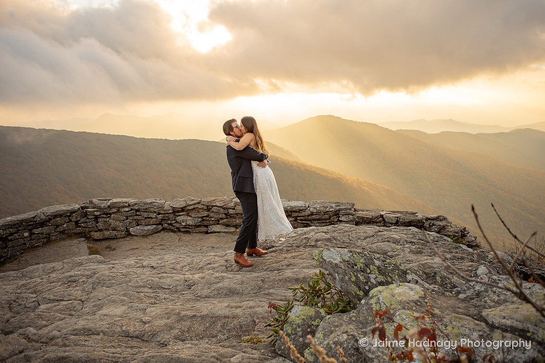 Elopement Photos on The Blue Ridge Parkway | Asheville Wedding Photographer